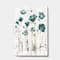 Designart - Fields of Turquoise Watercolor Flower I - Traditional Premium Canvas Wall Art
